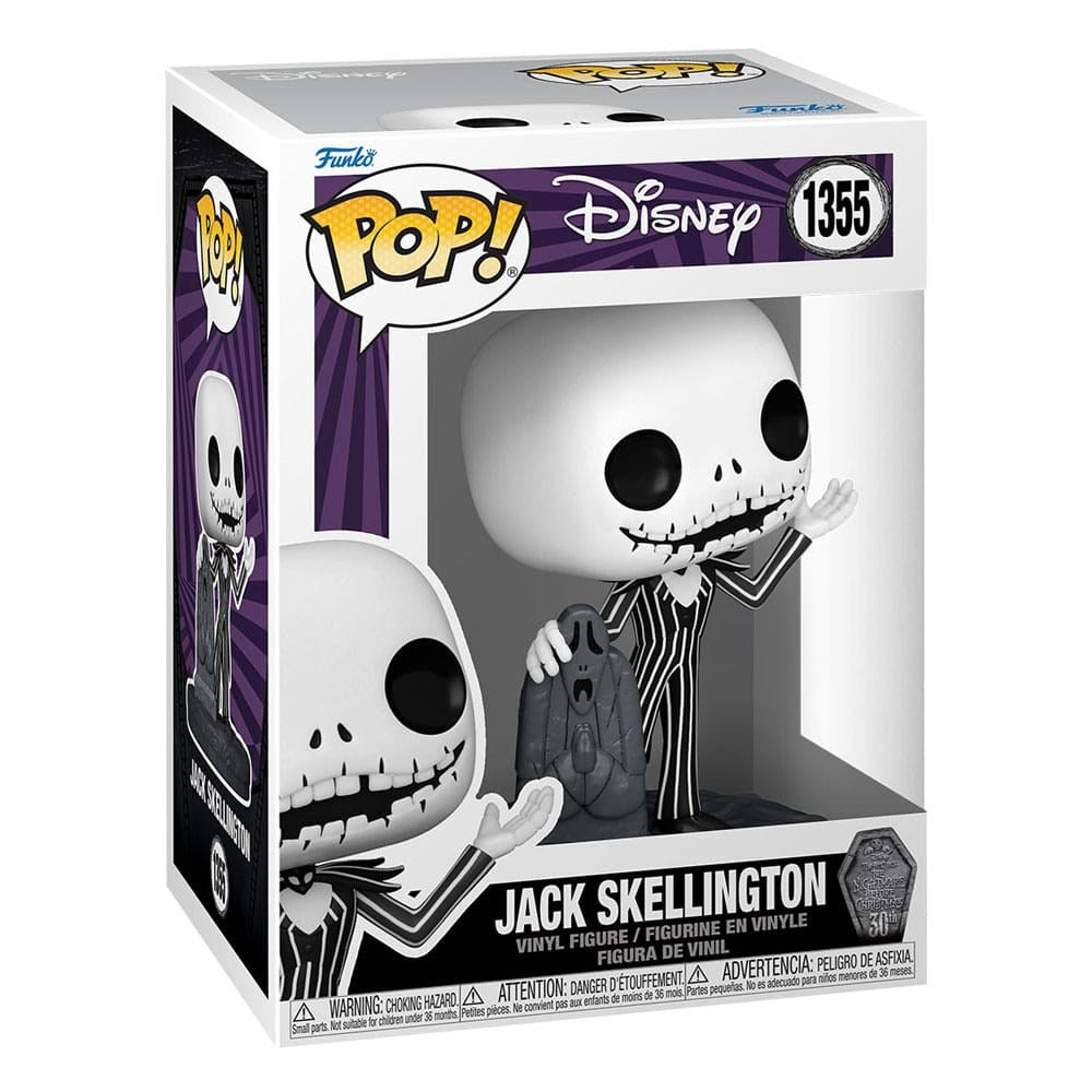 FUNKO POP DISNEY: THE NIGHTMARE BEFORE CHRISTMAS 30TH - 1355 JACK W/GRAVESTONE 9 CM