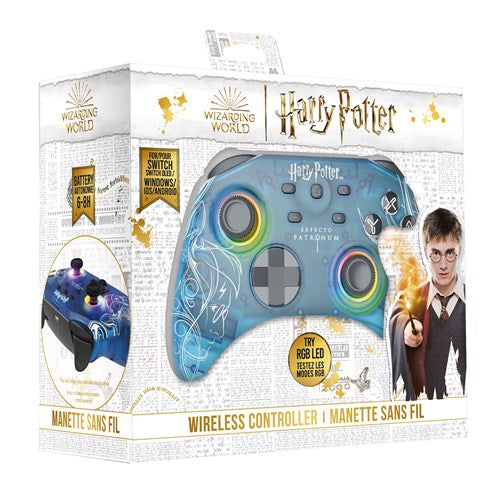 FREAKS AND GEEKS Harry Potter -RGB Wireless Controller for Switch with 1M cable - Translucid - Patronus
