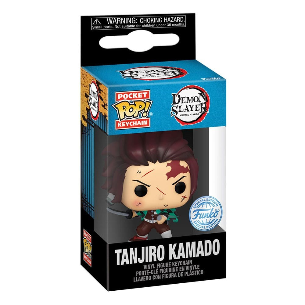 FUNKO POP DEMON SLAYER - PORTACHIAVI TANJIRO KAMADO (BLOODY) 4 CM